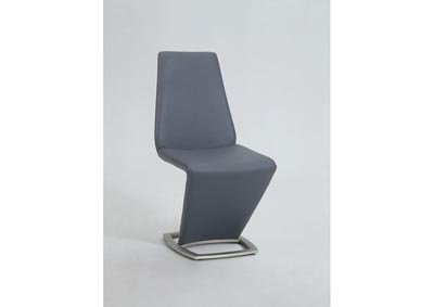 Abby Grey Z-Shaped Side Chair (Set of 2)