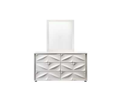 Image for Amsterdam Matte White Contemporary 6-Drawer Dresser