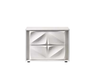 Image for Amsterdam Matte White Contemporary 2-Drawer Nightstand