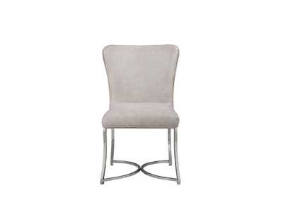 Autumn Light Grey Flare-Back Side Chair with Double Horseshoe Base (Set of 2)
