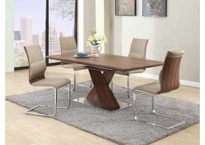 Modern Dining Set w/ Extendable Table & Chairs