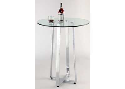 Chambers Clear Contemporary Glass Top Counter Table