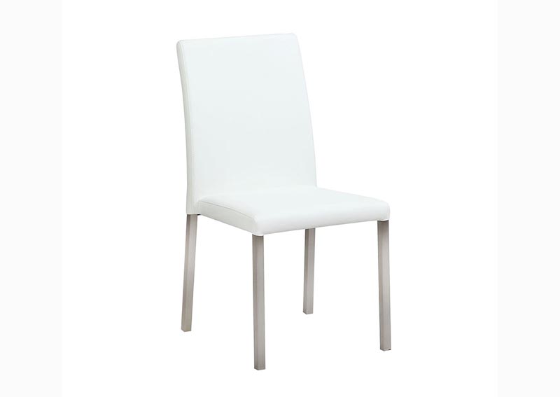 Claudia White Straight Back Side Chair