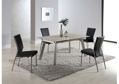 Image for Eleanor Contemporary Dining Set w/ Extendable Ceramic Top Table & Motion-Back Chairs