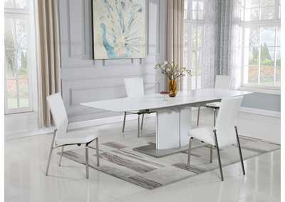 Contemporary Dining Table w/ Self-Storing Extension