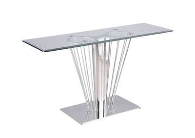Fernanda Contemporary Glass Sofa Table