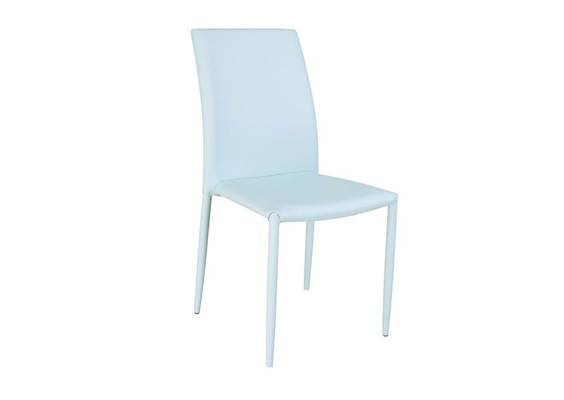 Fiona Blue Upholstered Stackable Side Chair