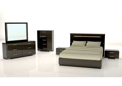 Image for Florence Gloss Black 4 Piece Queen Bedroom Set