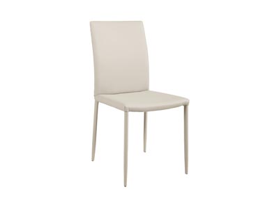 Gina Light Grey Fully Covered Tapered Leg Side Chair (Set of 2)