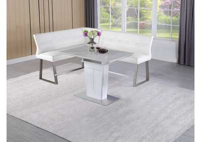 Image for Contemporary Dining Counter Set With Extendable Table And Reversible Nook