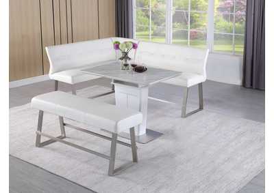 Image for Contemporary Dining Counter Set With Extendable Table , Reversible Nook And Bench