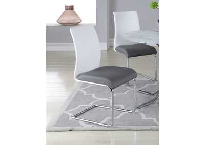 Modern 2-Tone Contour Back Cantilever Side Chair