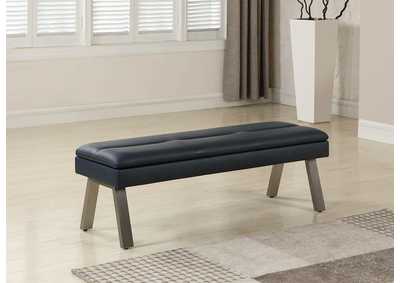 Image for Tufted Bench w/ Underseat Storage & Steel Legs