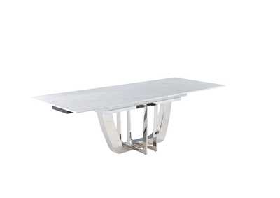 Image for Contemporary Extendable Carrara Marble Table