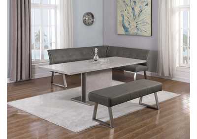 Image for Contemporary Dining Set With Extendable Table , Nook & Bench