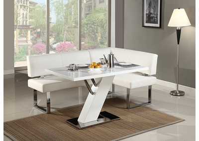 Image for Contemporary Dining Set With Wooden Dining Table & Upholstered Nook