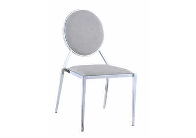 Lisa Light Grey Round-Back Side Chair (Set of 4)