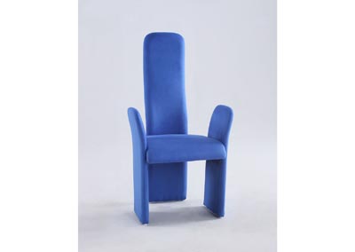 Lucy Blue High Contour Back Arm Dining Chair (Set of 2)