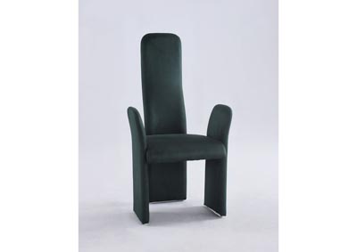 Lucy Green High Contour Back Arm Dining Chair (Set of 2)