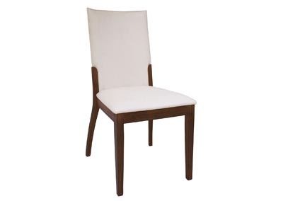 Luisa Dark Walnut Upholstered-Back Side Chair [Set of 2]