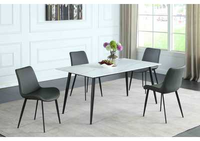 Image for Contemporary Dining Set With Ceramic Top & 4 Chairs