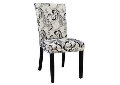 Misty Satin Black Modern Wide Design Straight Back Parson Side Chair [Set of 2]