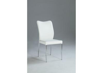 Nora White Curved-Back Side Chair (Set of 2)