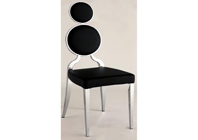 Oprah Black Double Ring-Back Side Chair (Set of 2)
