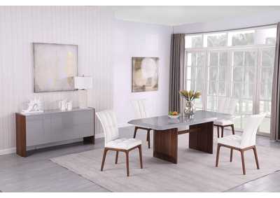 Image for Modern Tufted Side Chair w/ Solid Wood Frame