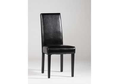 Black Straight Back Parson Chair [Set of 2]