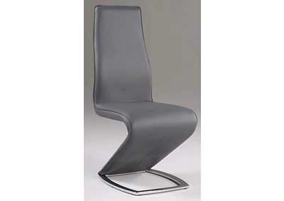 Tara Grey "Z" Style Side Chair (Set of 2)