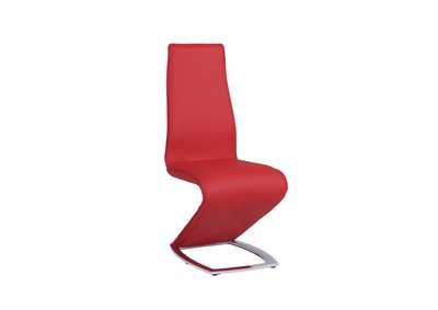 Tara Red "Z" Style Side Chair (Set of 2)