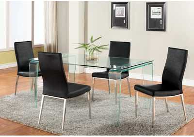 Contemporary All-Glass Dining Table