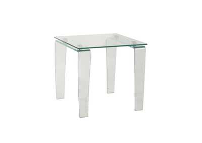 Image for Contemporary All-Glass Square Lamp Table