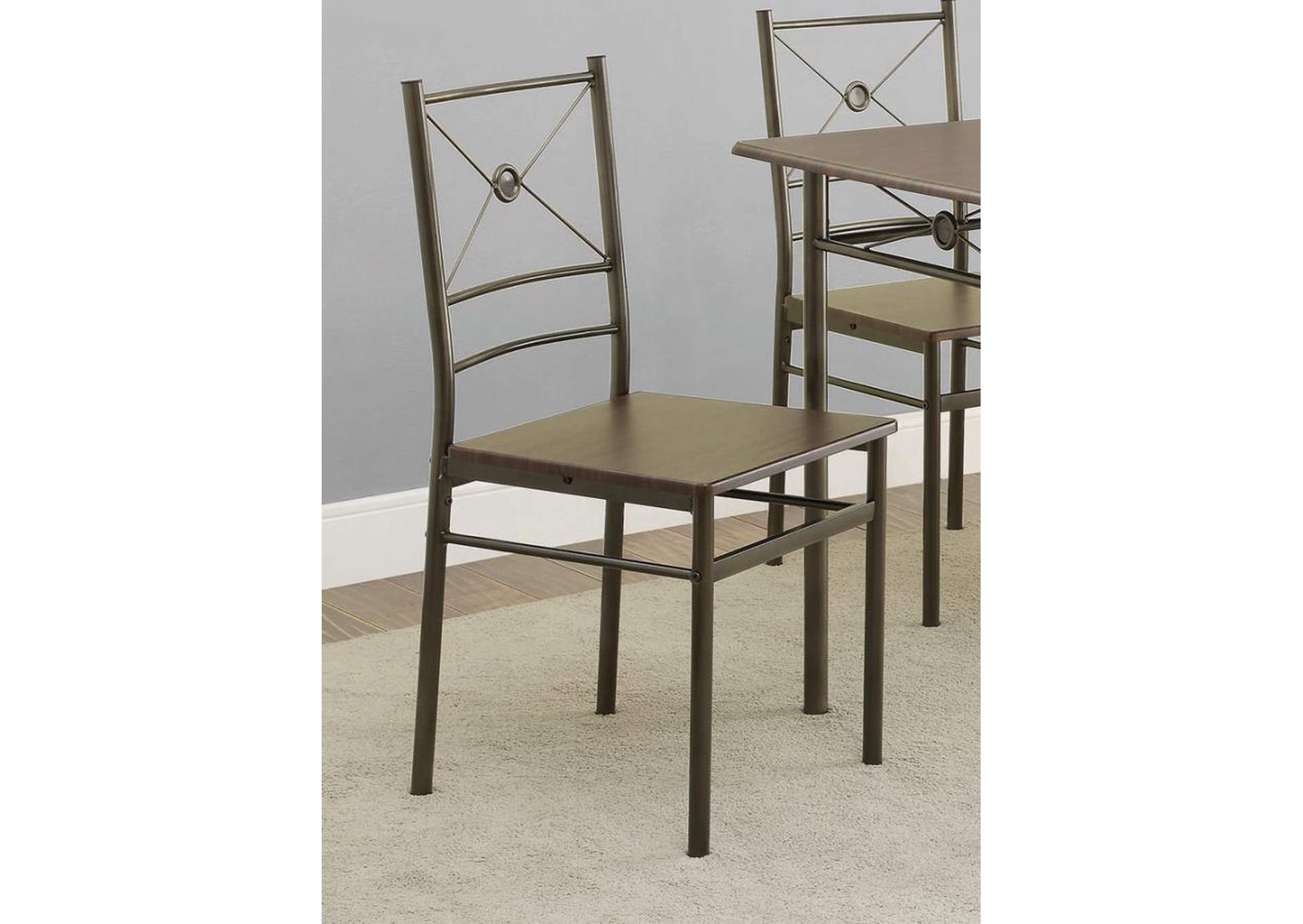 5-piece Rectangular Dining Set Dark Bronze,Coaster Furniture