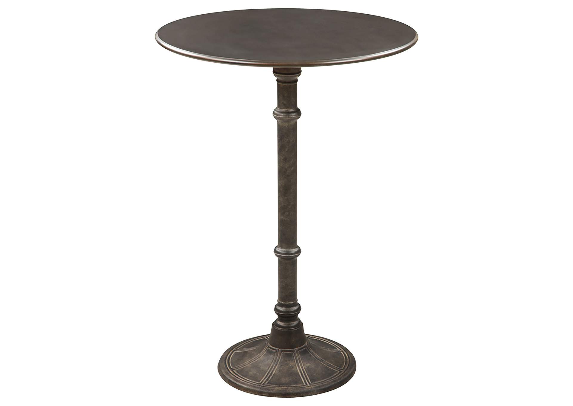 Danbury Round Bar Table Dark Russet and Antique Bronze,Coaster Furniture