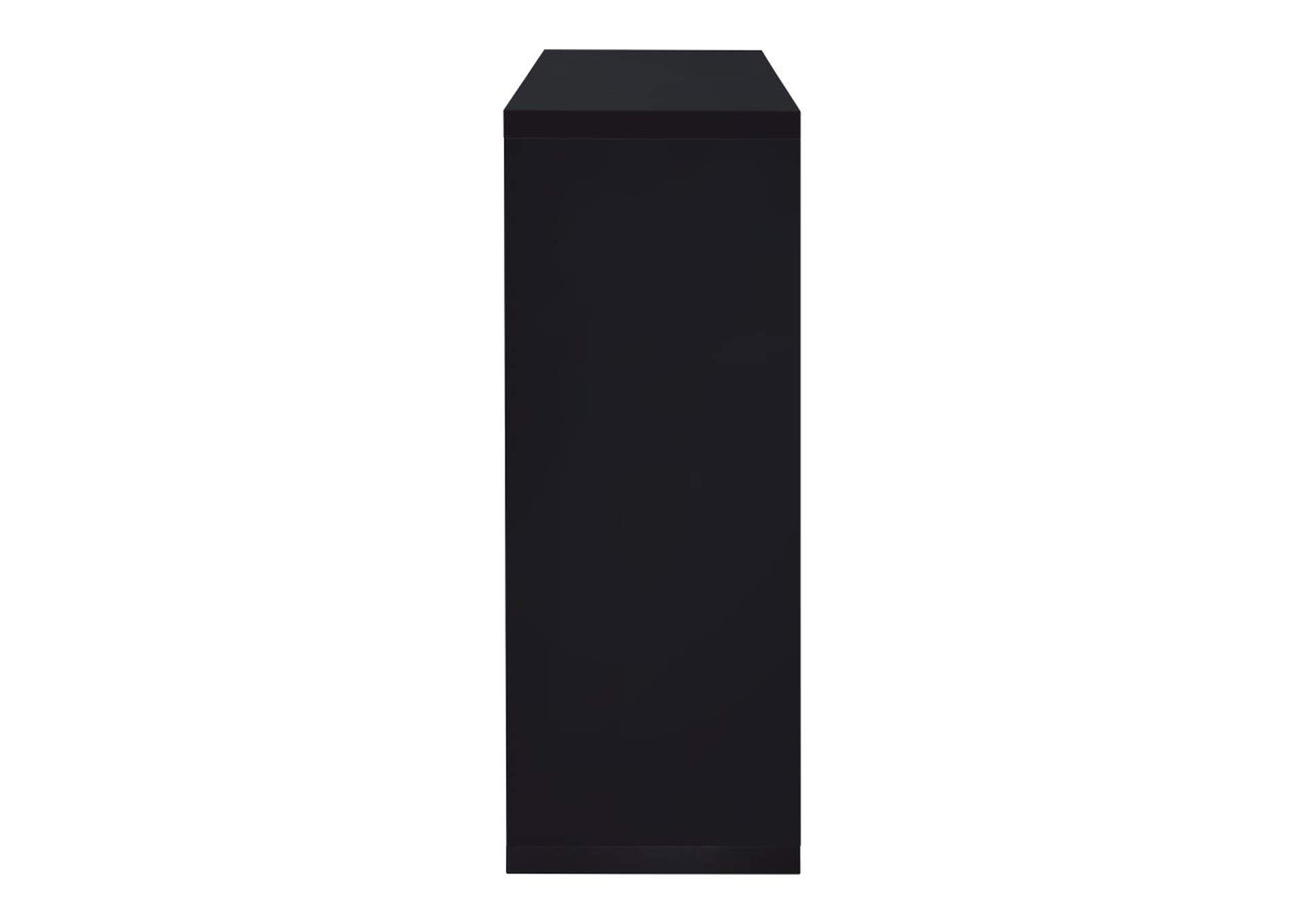 Prescott Rectangular 2-Shelf Bar Unit Glossy Black,Coaster Furniture