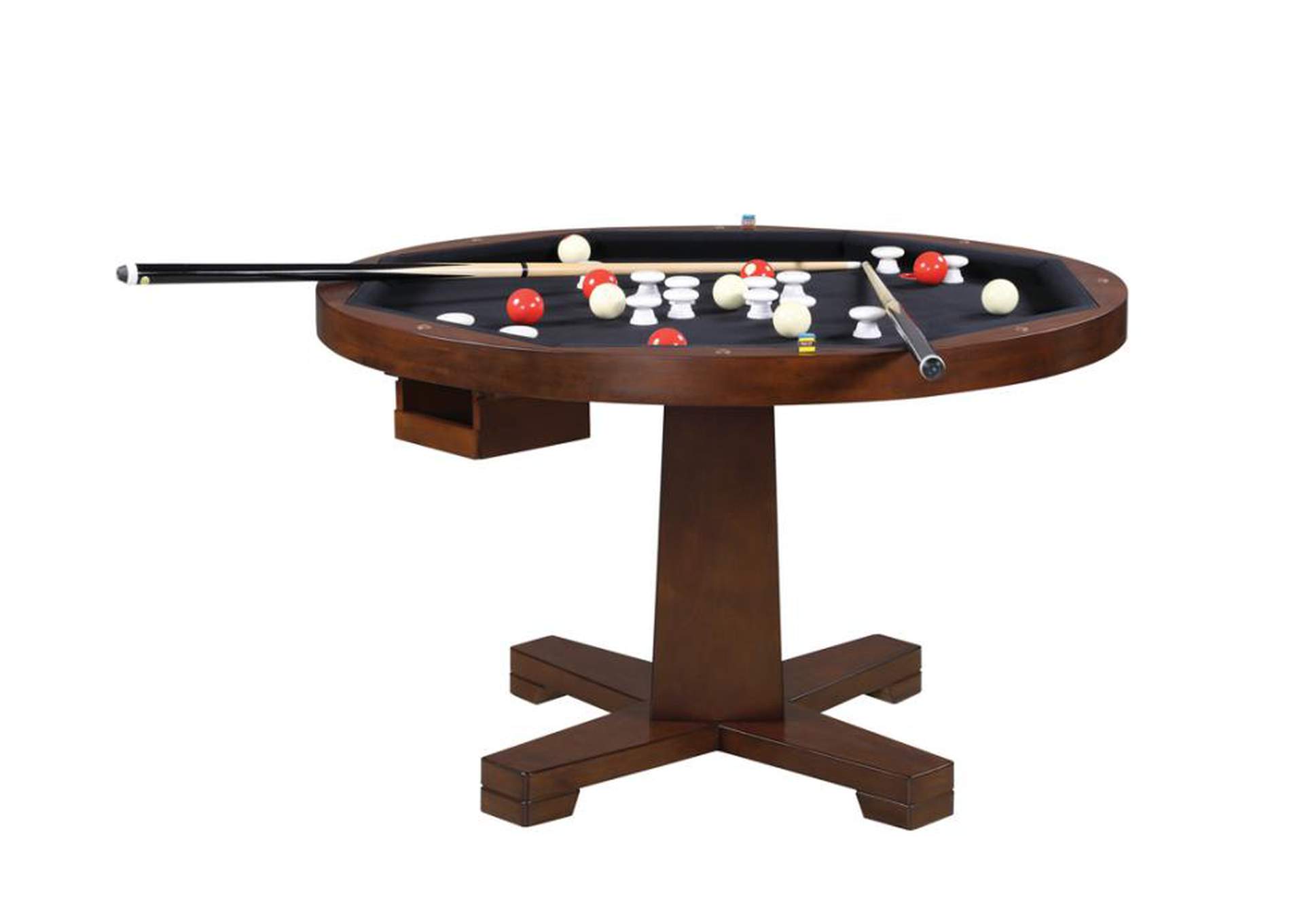Marietta Round Wooden Game Table Tobacco,Coaster Furniture