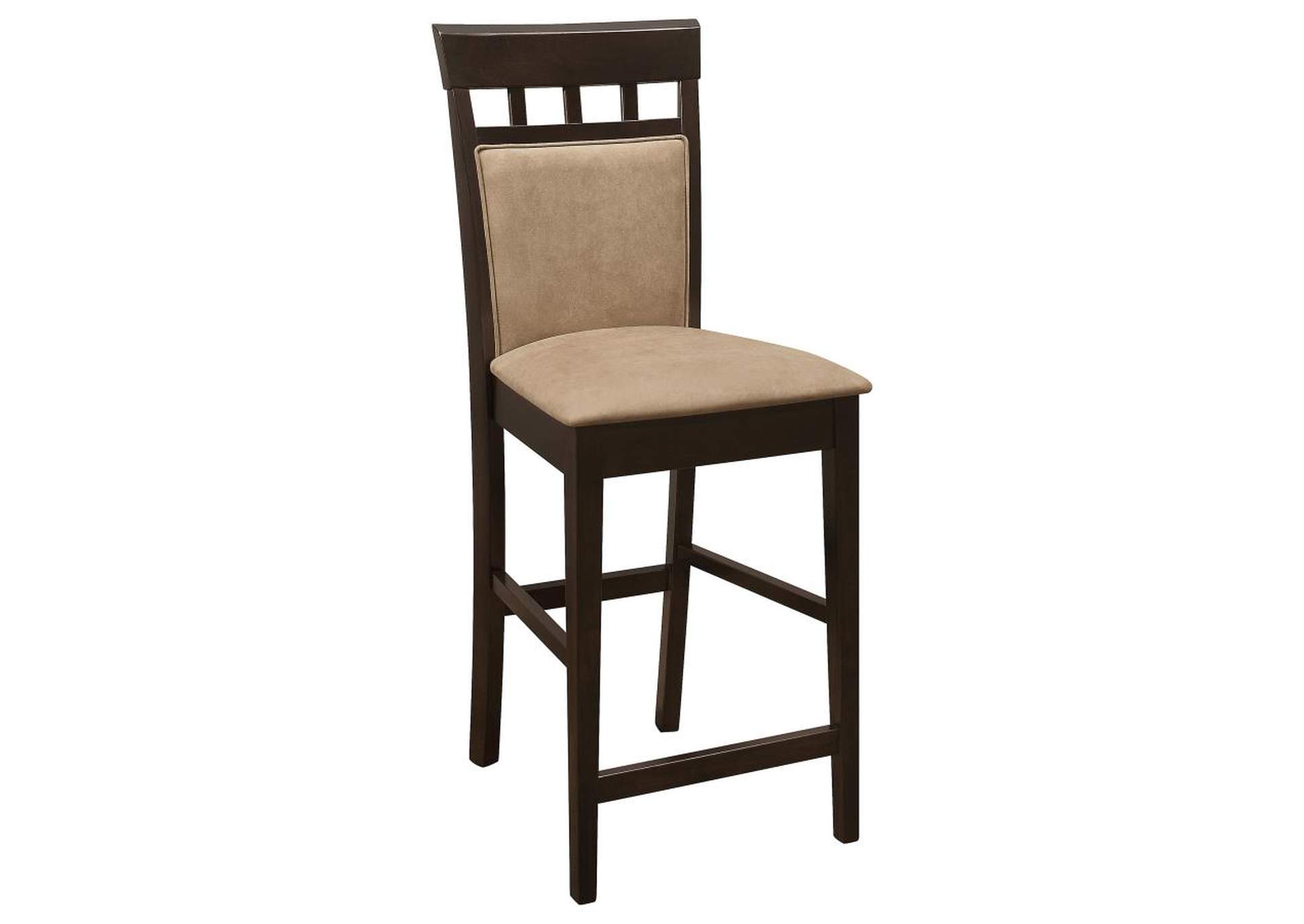 Clanton Upholstered Counter Height Stools Cappuccino And Tan (Set Of 2),Coaster Furniture