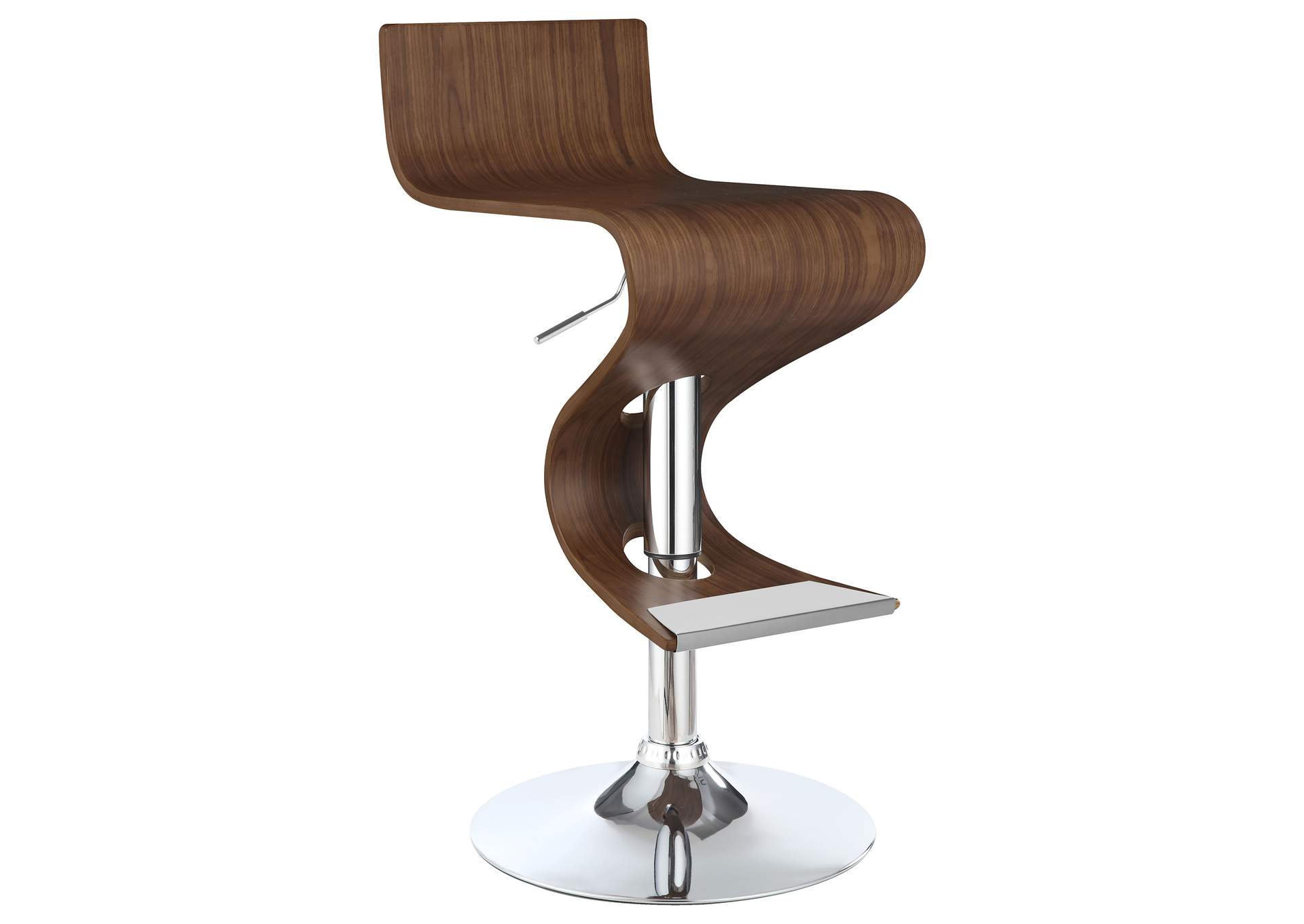 Covina Adjustable Bar Stool Walnut and Chrome,Coaster Furniture