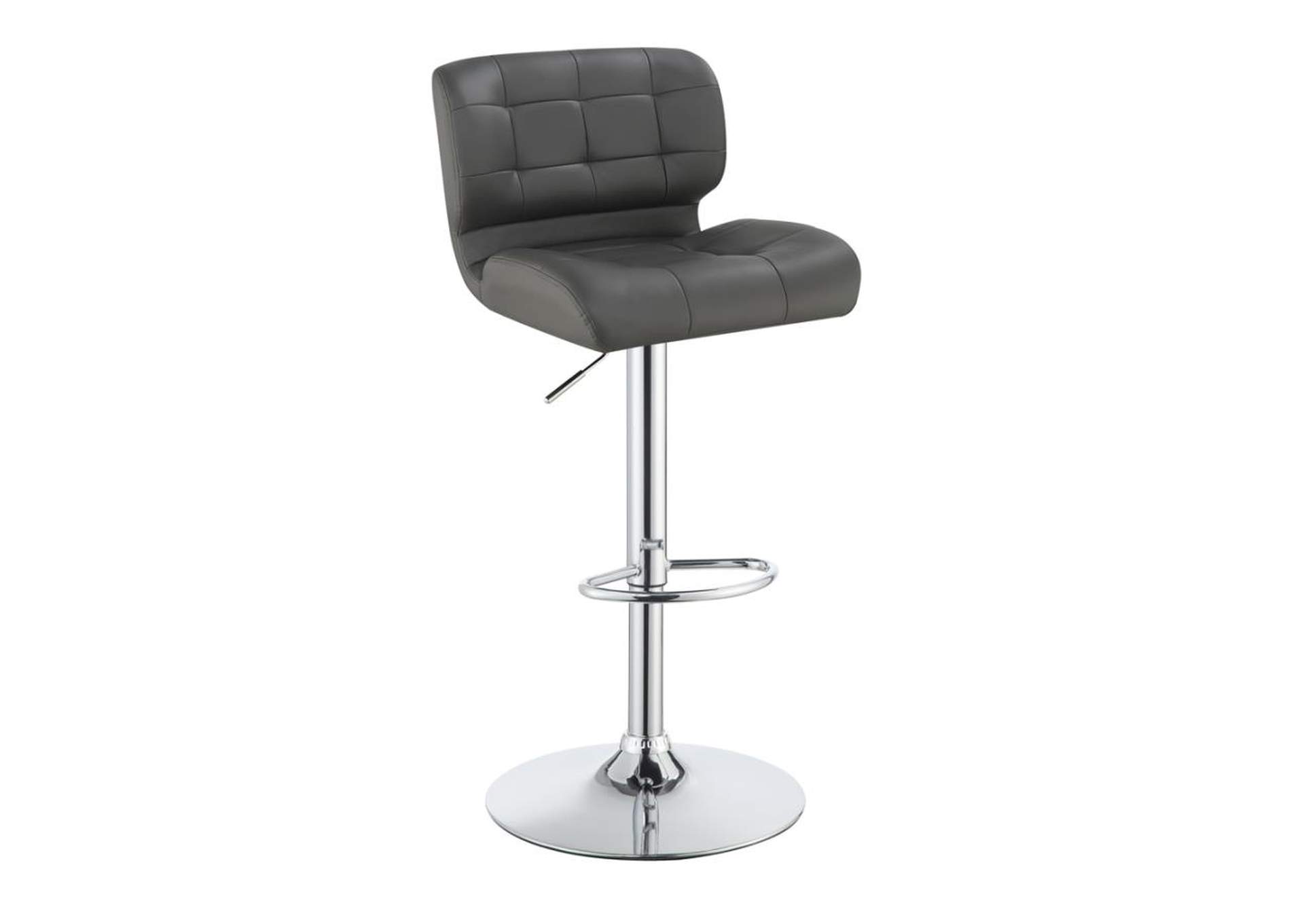Azalea Upholstered Adjustable Bar Stools Chrome And Grey (Set Of 2),Coaster Furniture