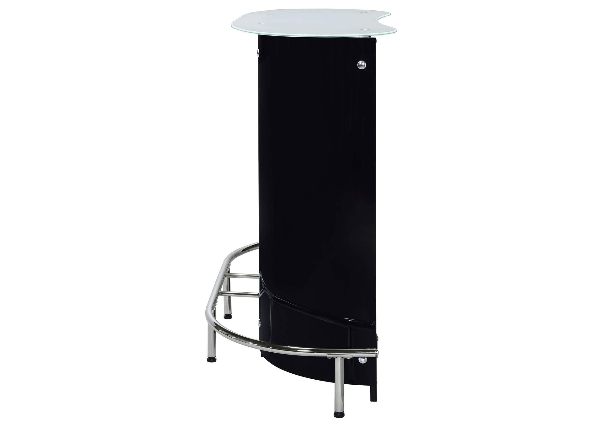 Lacewing 1-shelf Bar Unit Glossy Black and White,Coaster Furniture