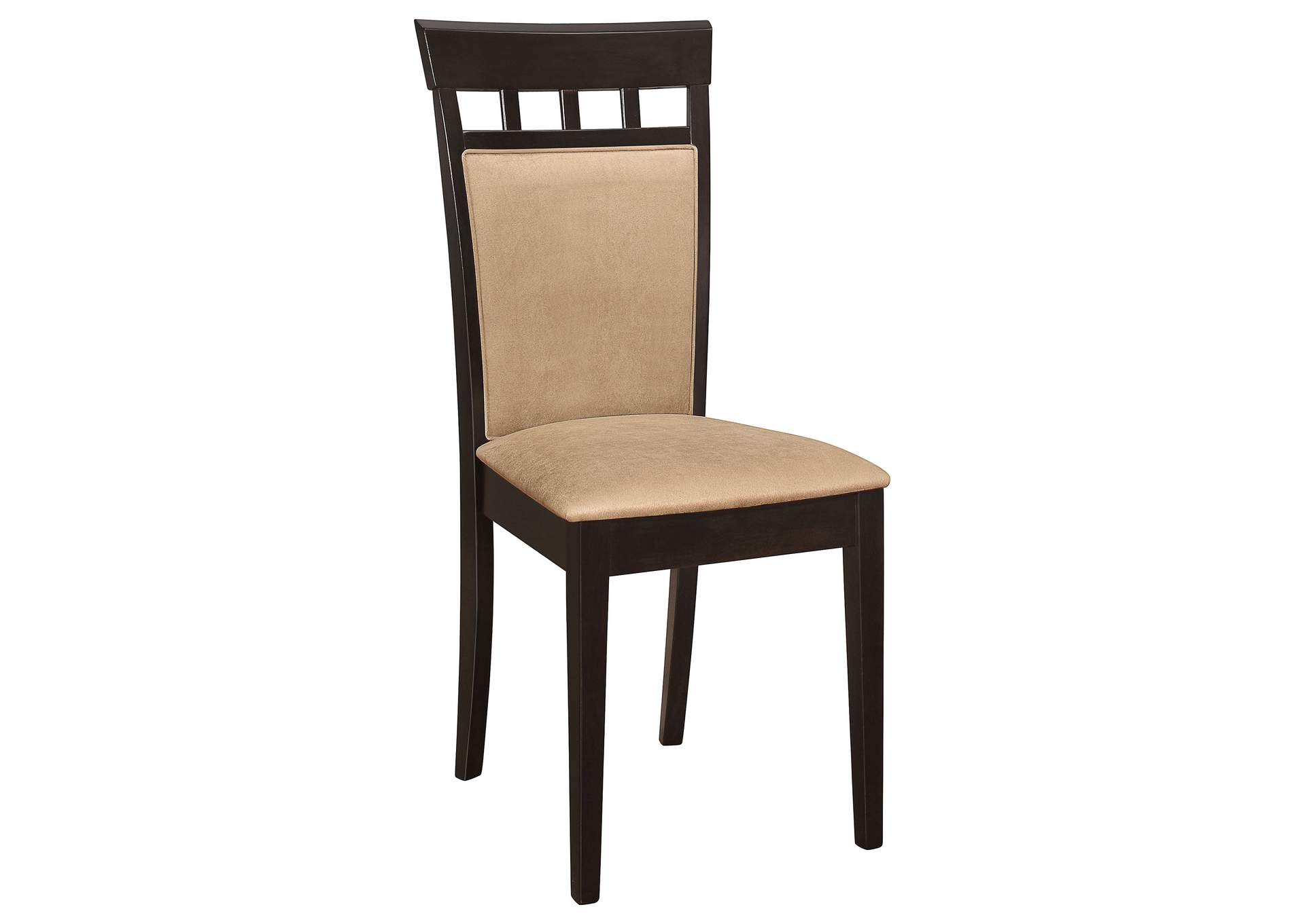 Gabriel Upholstered Side Chairs Cappuccino and Tan (Set of 2),Coaster Furniture