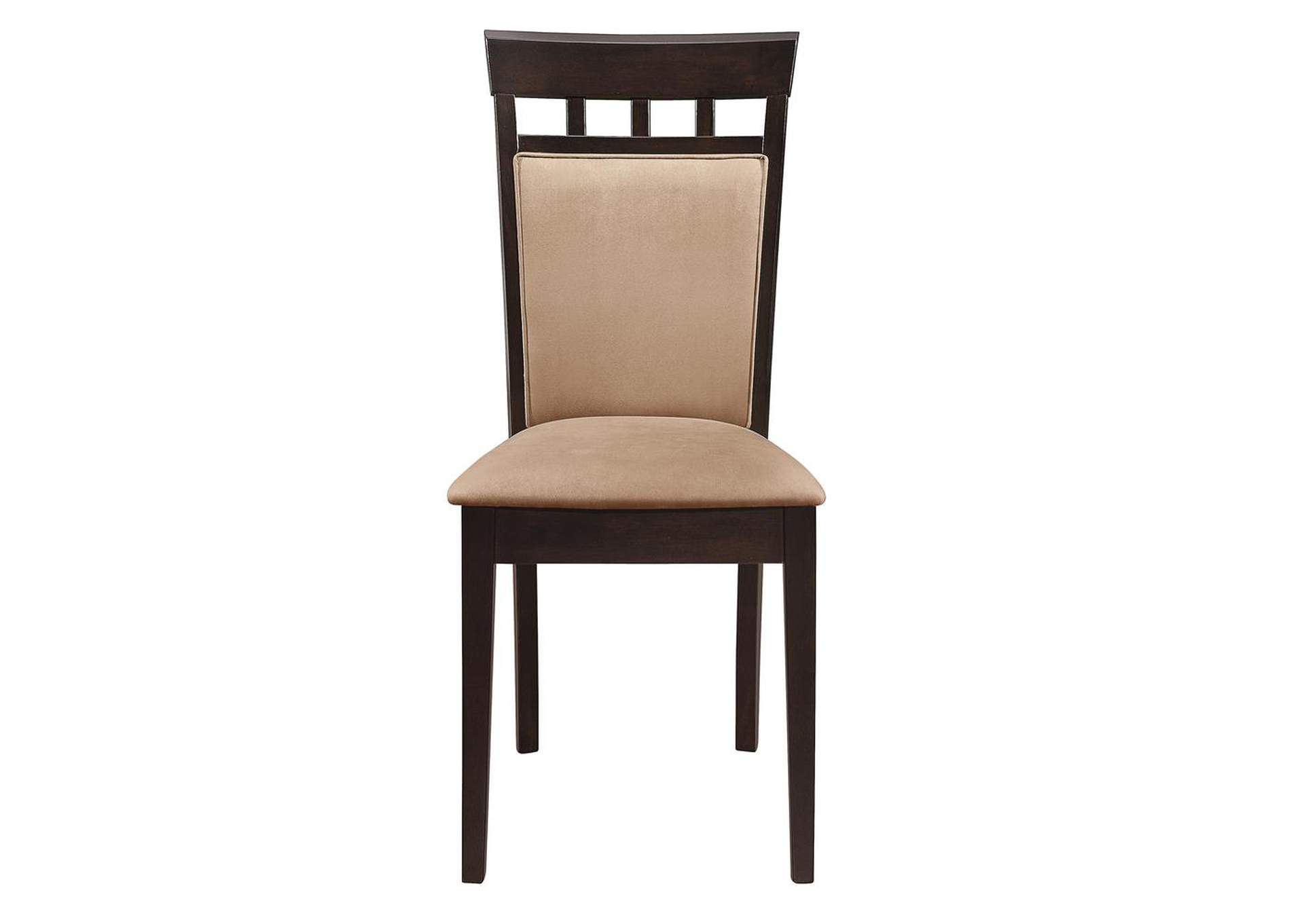 Gabriel Upholstered Side Chairs Cappuccino And Tan [Set of 2],Coaster Furniture