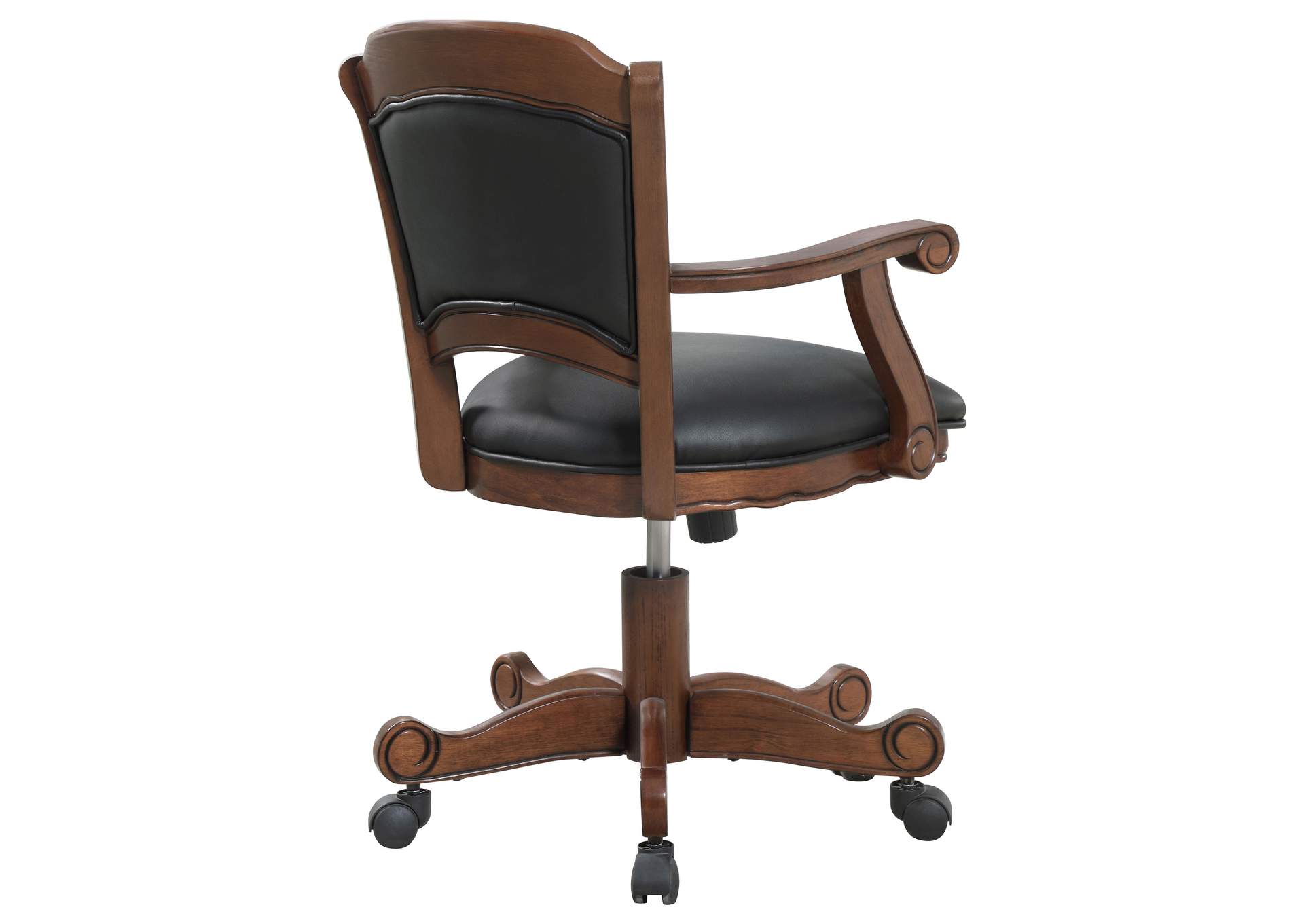 Turk Game Chair with Casters Black and Tobacco,Coaster Furniture