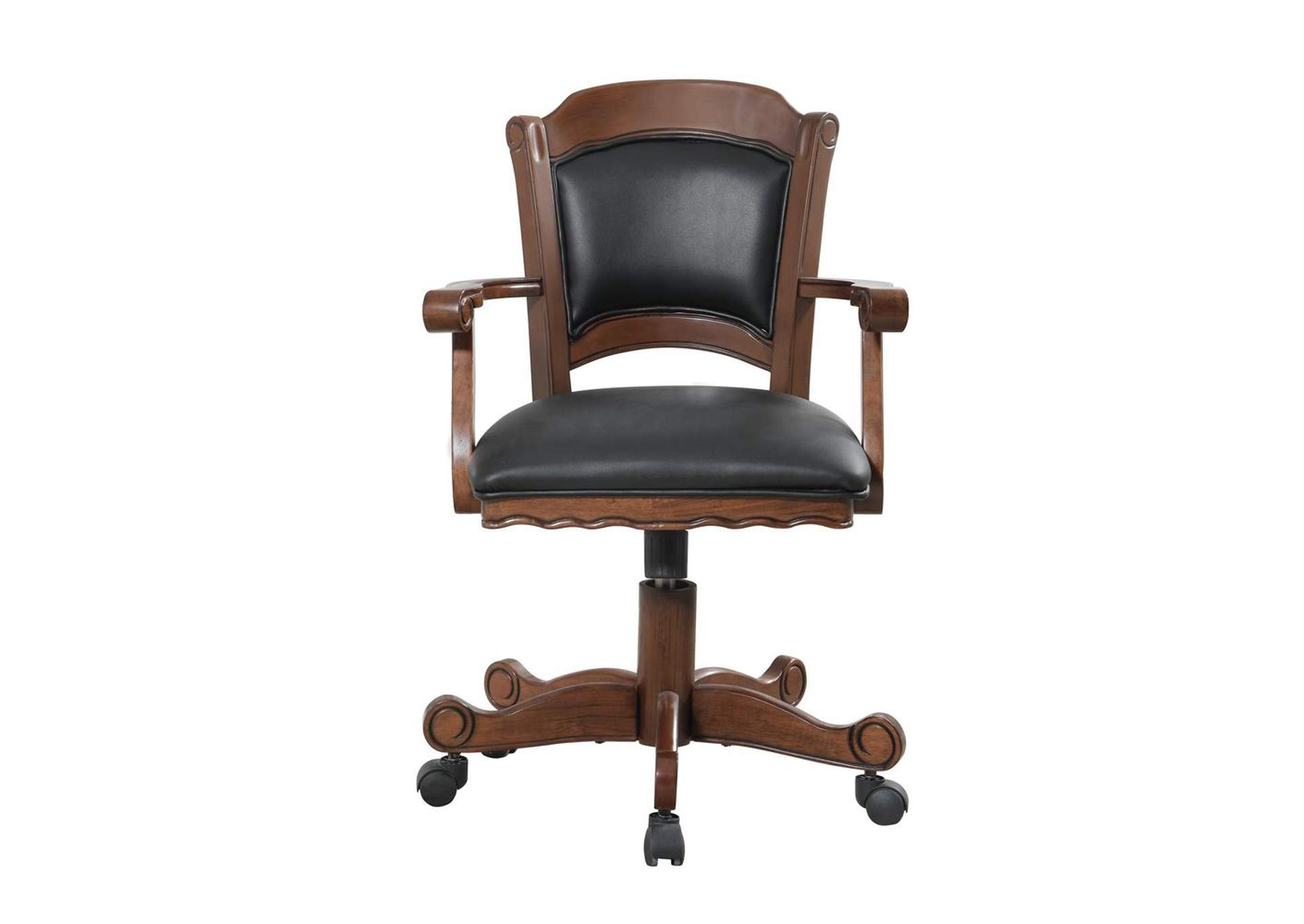 Turk Game Chair with Casters Black and Tobacco,Coaster Furniture