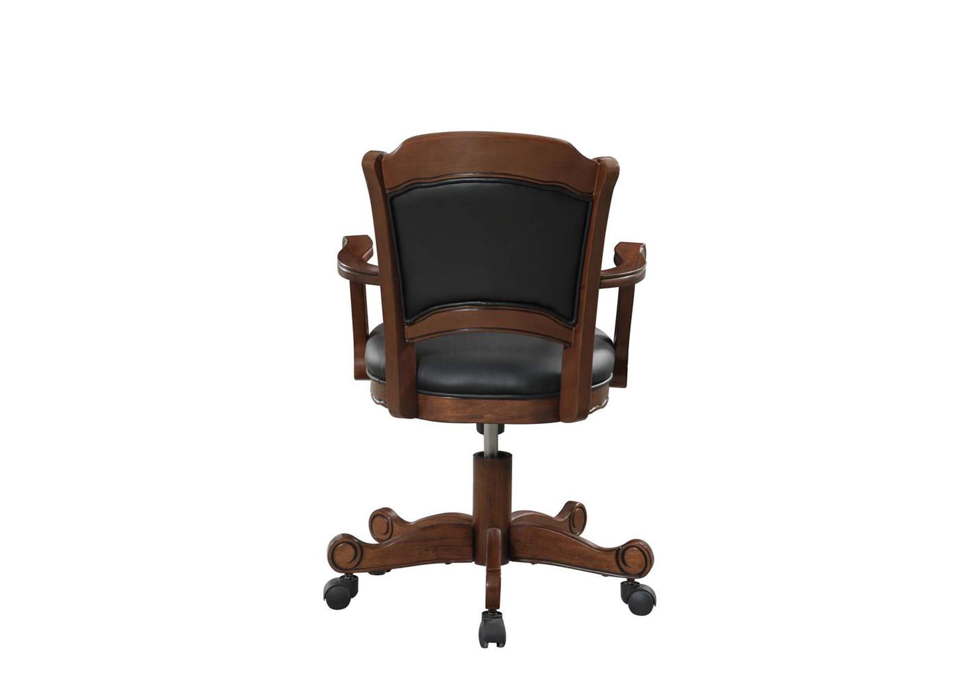 Casual Black and Tobacco Upholstered Game Chair,Coaster Furniture