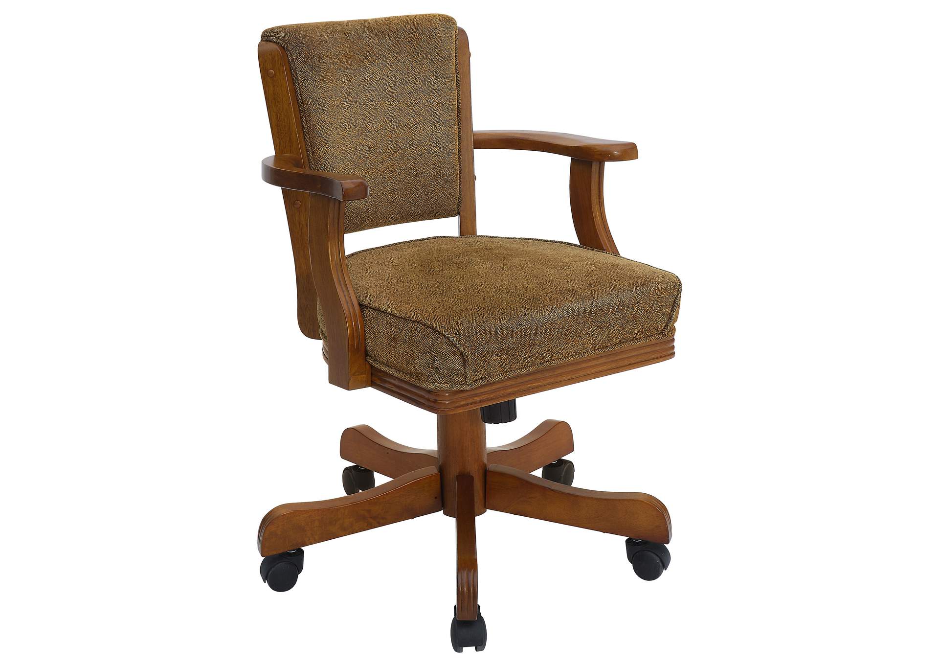 Mitchell Upholstered Game Chair Olive-brown and Amber,Coaster Furniture