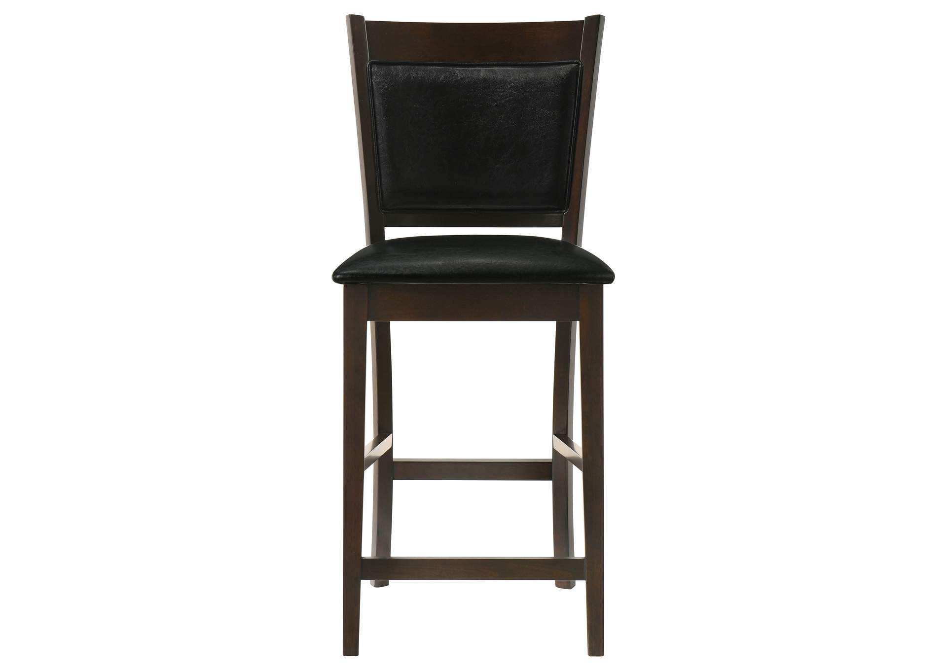 Jaden Upholstered Counter Height Stools Black and Espresso (Set of 2),Coaster Furniture