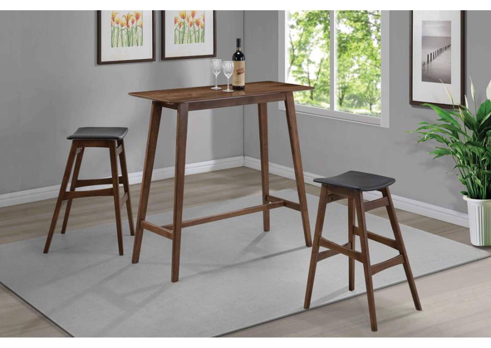 Finnick Rectangular Bar Table Walnut,Coaster Furniture